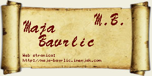Maja Bavrlić vizit kartica